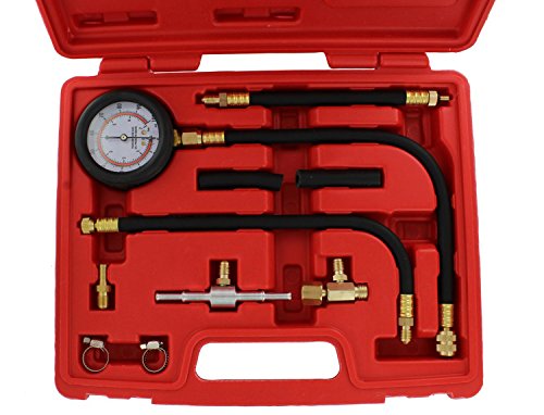 Book Cover ABN Fuel Injection Pressure Test Kit â€“ Comprehensive Universal Set with IMPROVED Flex Hoses, Fittings, and Instructions