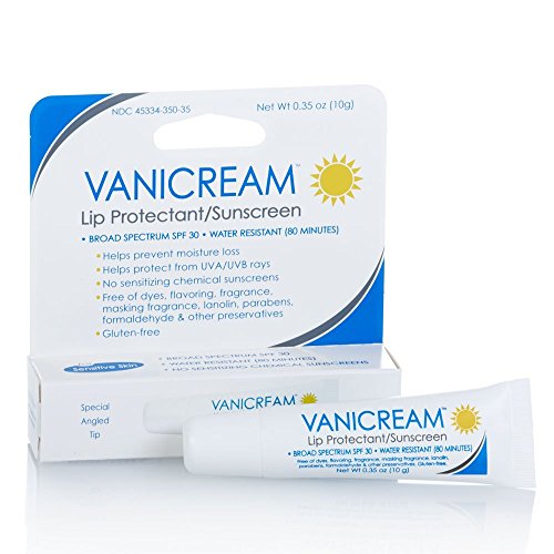 Book Cover Vanicream Lip Protectant Sunscreen Spf 30 Tube, Fragrance & Gluten Free, One Size, No Color, Unscented, 0.35 Oz