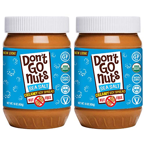 Book Cover Don't Go Nuts Roasted Soybean Spread, Sea Salted, , Nut-Free Non GMO Organic 16 Oz (Pack of 2)