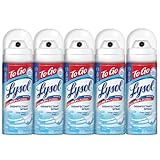 Lysol Disinfectant Spray to Go, Crisp Linen, 1.5 Ounce (Pack of 5)