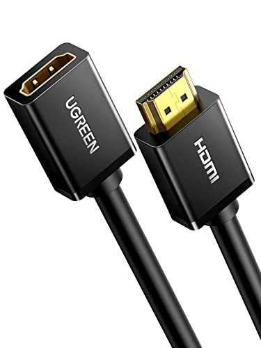 Book Cover UGREEN HDMI Extension Cable 4K HDMI Extender Male to Female Compatible with Nintendo Switch Xbox One S 360 PS5 PS4 Roku TV Stick Blu Ray Player Google Chromecast Wii U HDTV Laptop PC 1.5FT