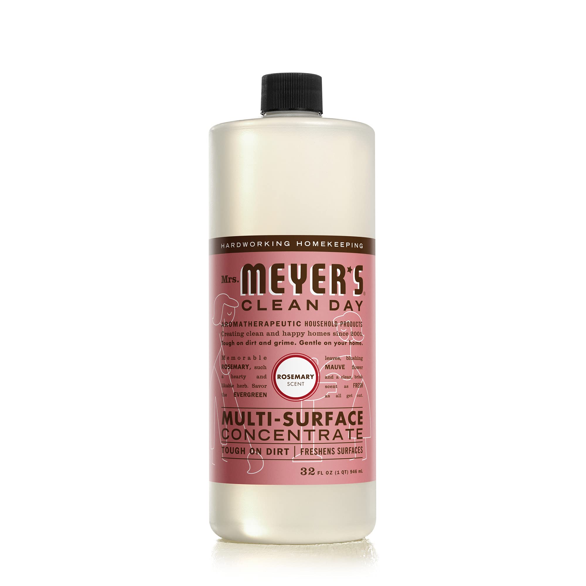 Book Cover Mrs. Meyer's Multi-Surface Cleaner Concentrate, Use to Clean Floors, Tile, Counters, Rosemary, 32 fl. oz