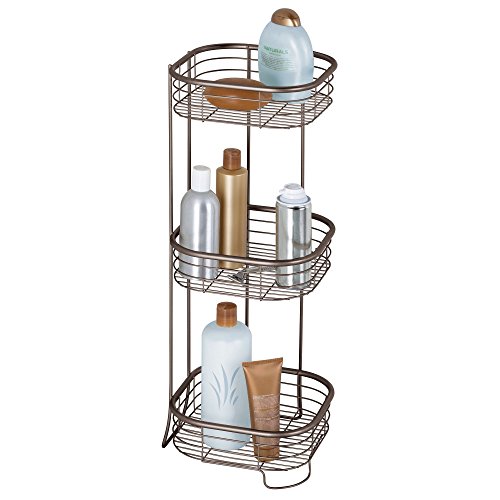 InterDesign Forma 3-Tier Rectangular Shower Shelf, Bronze