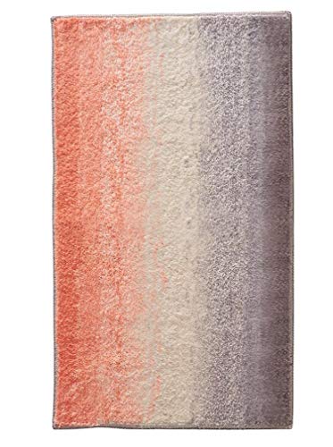 Book Cover iDesign Ombre Microfiber Polyester Bath Mat, Non-Slip Shower Accent Rug for Master, Guest, and Kids' Bathroom, Entryway, 34