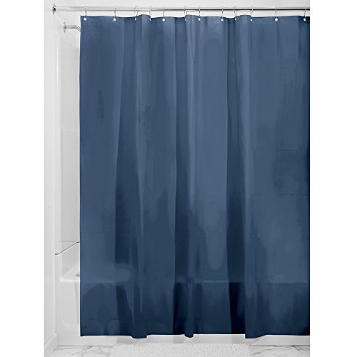 InterDesign Mildew-Free EVA 5.5 Gauge Shower Liner, Long 72 x 84, Navy