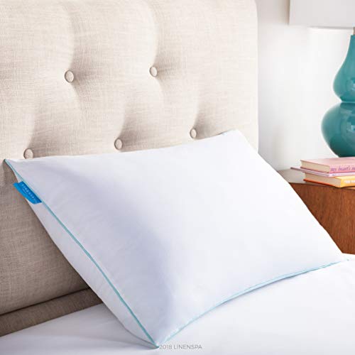 Book Cover LinenSpa Shredded Memory Foam Pillow with Gel Memory Foam,White Queen