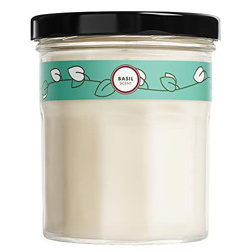 Book Cover Mrs. Meyer's Clean Day Scented Soy Aromatherapy Candle, 25 Hour Burn Time, Made with Soy Wax and Essential Oils, Basil, 4.9 oz