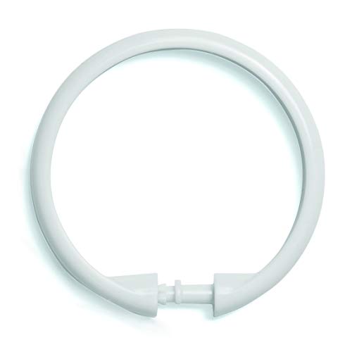 Book Cover Kenney White Shower Curtain Rings, 12-Pack