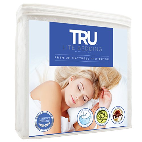 Book Cover Twin XL Size - Premium Waterproof Mattress Protector - Vinyl Free Mattress Cover - Hypoallergenic Breathable Cotton Terry Bed Cover - Protects from Dust Mites, Allergens, Bacteria