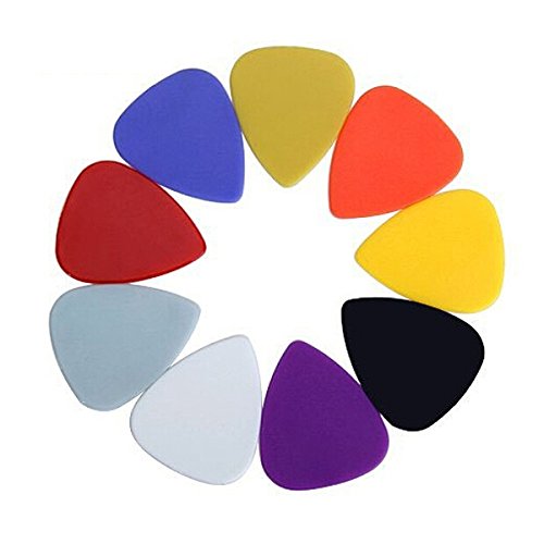 Tinksky 100pcs Universal Plastic Guitar Picks Plectrums for Acoustic and Electric Guitar (Random Color)