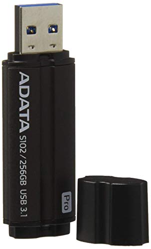 ADATA S102 Pro 256GB USB 3.1 Ultra Fast Speed up to 200 MB/s Read & 120 MB/s Write Flash Drive, Grey (AS102P-256G-RGY)