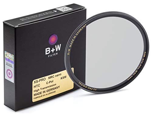 B + W Circular Polarizer Kaesemann - Xtra Slim Mount (XS-PRO), HTC, 16 Layers Multi-Resistant and Nano Coating, Photography Filter, 46 mm