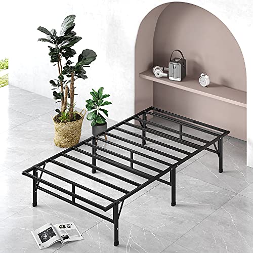 Book Cover ZINUS SmartBase Compack Mattress Foundation / 14 Inch Metal Bed Frame / No Box Spring Needed / Sturdy Steel Slat Support, Twin