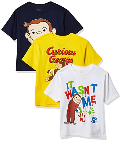 Book Cover Curious George boys Assorted Tee 3-pack No 1 fashion t shirts, Assorted 2, 4T US