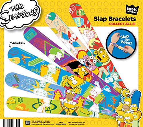 The Simpsons Slap Bracelets and Stickers (8 count each)
