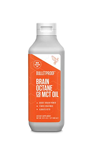 Book Cover Bulletproof Brain Octane C8 MCT Oil from Coconut Oil, 32 Fl Oz, Provides Mental and Physical Energy, Keto and Paleo Friendly, Made in USA