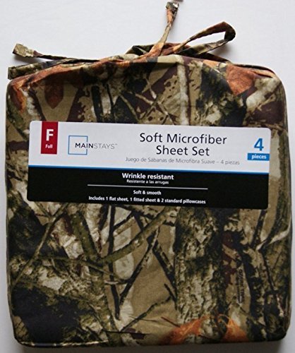 Book Cover Mainstays Camouflage Soft Microfiber Full Sheet Set 844178026871