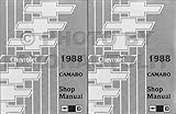 1988 CAMARO 2 VOL. SET FACTORY REPAIR SHOP & SERVICE MANUAL - INCLUDES; Chevy Standard Camaro & IROC-Z , Coupe and Convertible - CHEVROLET 88