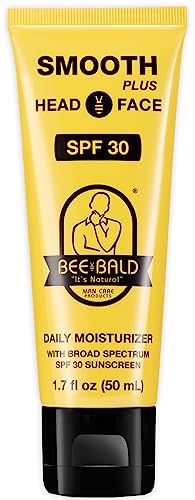 Bee Bald SMOOTH PLUS Daily Moisturizer w/SPF 30 Broad Spectrum Sunscreen Tones, Hydrates & Moisturizes While Protecting Skin From The Sun's Harmful UVA/UVB Rays.