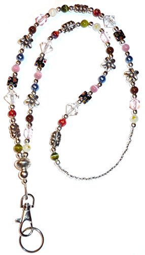 Women's Lanyard Strong Beaded Made in USA ID Badge Card Holder Teacher Nurse Cruise Keys Keychain Phone
