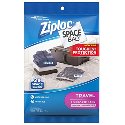 Ziploc Space Bag, Travel Bags - Poly Pack, 2 pack