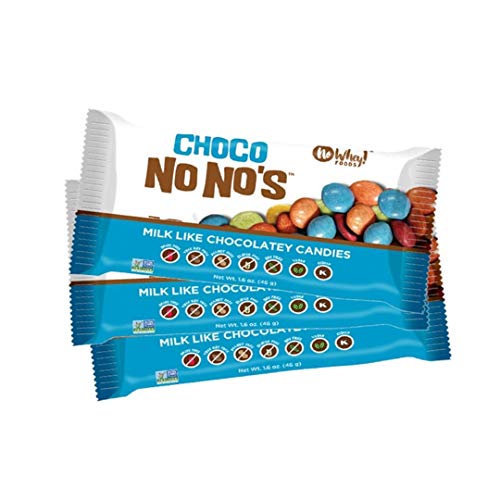 Book Cover No Whey Foods - Choco No No's (3 Pack) - Vegan Chocolate Candy - Dairy Free, Peanut Free, Nut Free, Soy Free, Gluten Free