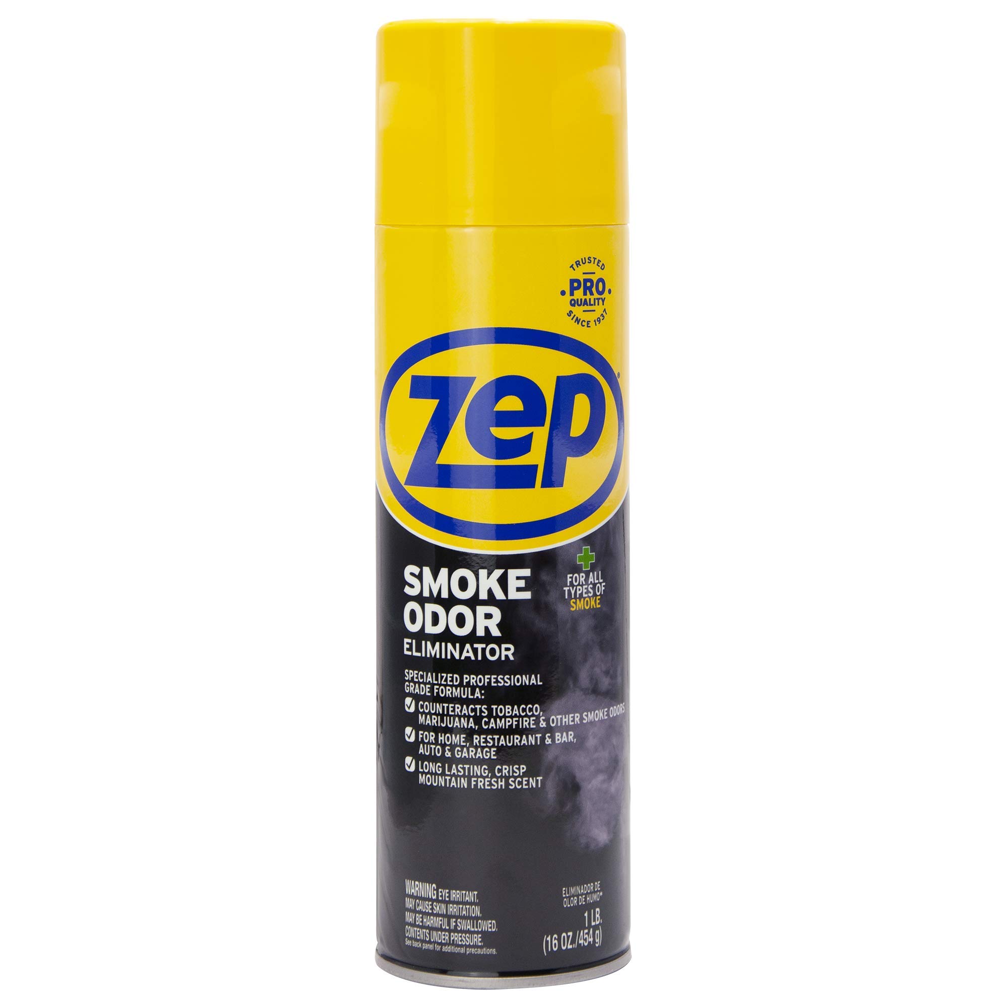 Zep Smoke Odor Eliminator Aerosol - 16 Ounce - ZUSOE16 - Eliminate Cannabis (Marijuana) and Tobacco Odors Clean and Fresh 1 Count (Pack of 1)