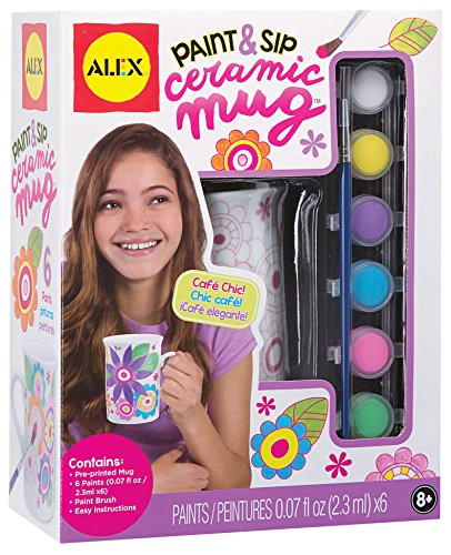 Alex Craft Paint and Sip Ceramic Mug Kids Art and Craft Activity