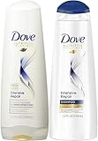 (Duo Set) Dove Damage Therapy Intensive Repair, Shampoo & Conditioner, 12 Oz. bottles