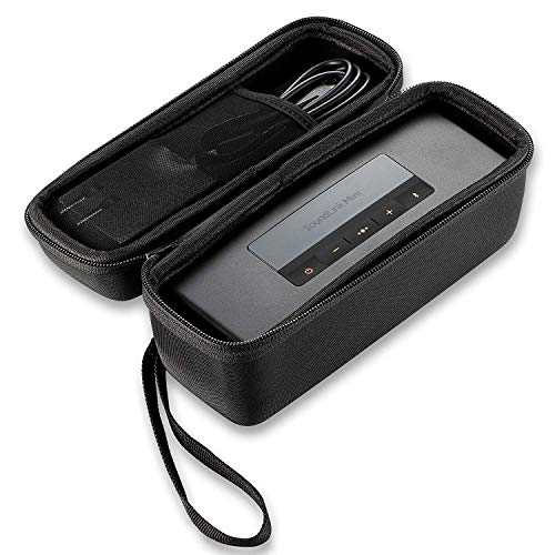 Caseling Hard Case Fits Bose soundlink Mini II (1 and 2 Gen) Portable Wireless Speaker Charger Cable and Accessories - Fits with the Bose Silicone Soft Cover - Storage Carrying Travel Bag