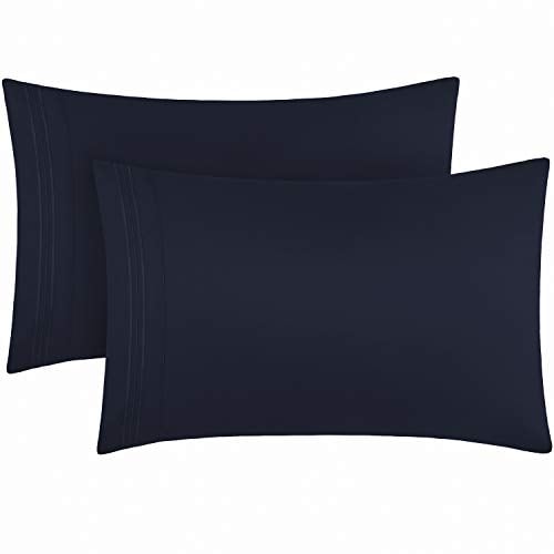 Book Cover Mellanni King Size Pillow Cases 2 Pack - Pillow Covers - Pillow Protector - Hotel Luxury 1800 Bedding Sheets & Cooling Pillowcases - Wrinkle, Fade, Stain Resistant (Set of 2 King Size, Royal Blue)