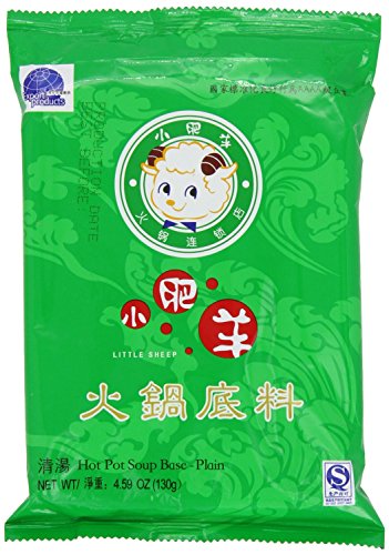 Little Sheep Mongolian Hot Pot Soup Base Plain Flavor 4.59 Oz (Pack of 2)