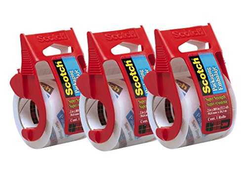 Scotch Heavy Duty Shipping Packaging Tape, 2 x 800 - Clear (3 Tapes) (1, Clear)