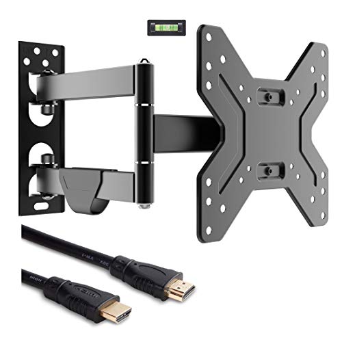 Fleximounts TV Wall Mount Bracket for most 17-42 inch TV Full Motion with Articulating 15.4" Extension Arm Swivel Tilt for LCD LED HD and Plasma