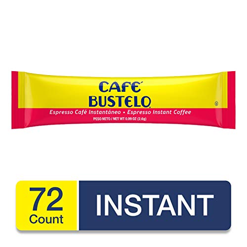 Book Cover Cafe Bustelo Espresso Instant Coffee, 6 Single Serve Packets, 0.09 Ounce (Pack of 72)