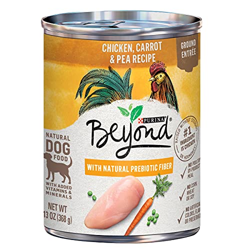 Purina Beyond Natural Wet Dog Food Pate, Grain Free Chicken Carrot & Pea Recipe Ground Entree - (12) 13 oz. Cans
