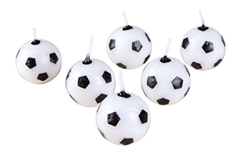 P'tit Clown 80110 Bougie Ballon de Football - Blister de 6 - Multicolore