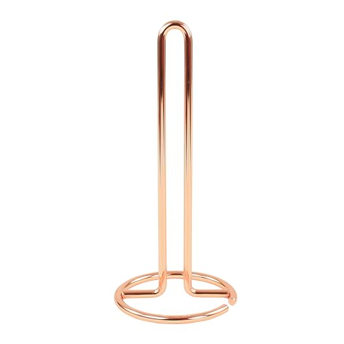 Spectrum Diversified Euro Paper Towel Holder Roll Dispenser Stand for Kitchen Countertop & Dining Room Table, Copper