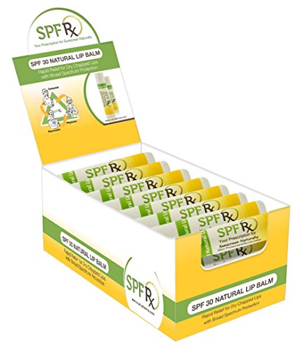 SPF 30 Natural Lip Balm Bulk Pack, Rapid Relief For Dry Chapped Lips with Broad Spectrum Protection - Superior Quality Protection Against UVA & UVB Rays - Best Remedy & Treatment - 0.15 oz, 35 Pack
