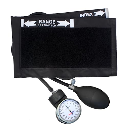 Dixie Ems Deluxe Aneroid Sphygmomanometer Blood Pressure Cuff, Black by Dixie Ems