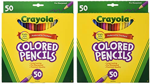 Book Cover Crayola 50ct Long Colored Pencils (68-4050) Pack of 2