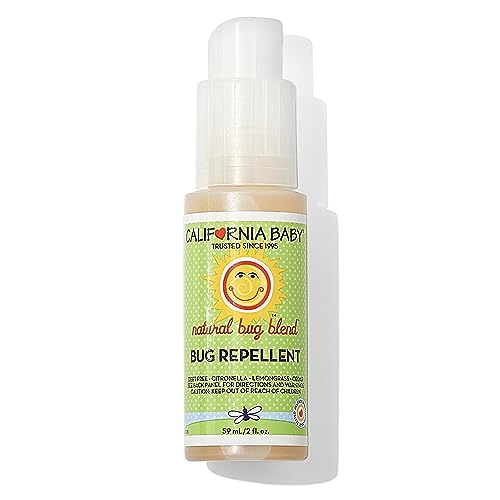 California Baby Natural Bug Repellent Spray | Citronella & Lemongrass Bug Spray | DEET-Free | Repels Mosquitoes and Bugs | Allergy Friendly | Great Smell | Baby, Kids & Adult Insect Repellent Spray | 59 mL / 2 fl. oz.