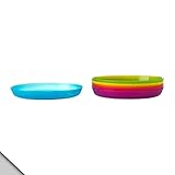 IKEA - KALAS Children Color Plates, Set of 6, Diameter: 7 1/2" Height 2"