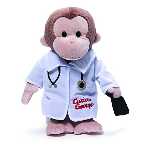 Book Cover GUND Curious George Doctor Monkey Stuffed Animal Plush, 13