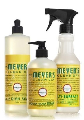 Mrs. Meyers Clean Day Honeysuckle Kitchen Basics Set (Bundle)