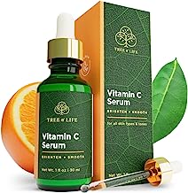 Book Cover Tree of Life Glow Vitamin C Serum for Face Brightening | Revitalizing Facial Serum with Vitamin E, 1 Fl Oz