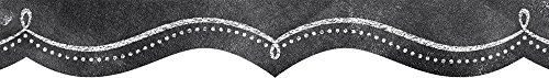 CTP Chalk It Up! Dotted Swirl Bulletin Board Border/Trimmer, Black/White Border, 35 Feet (Creative Teaching Press 0249)
