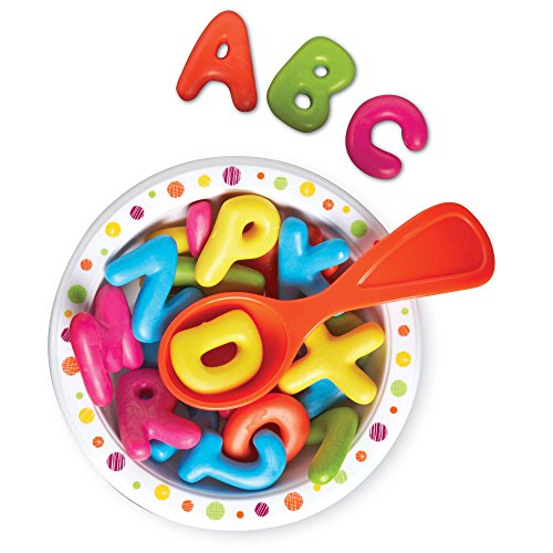 Learning Resources Alphabet Soup, Fine Motor Toy, ABCs, Pre-Reading, Early Phonics, 28 Pieces, Ages 2+,Multi-color,1.25-1.5 Inches Each