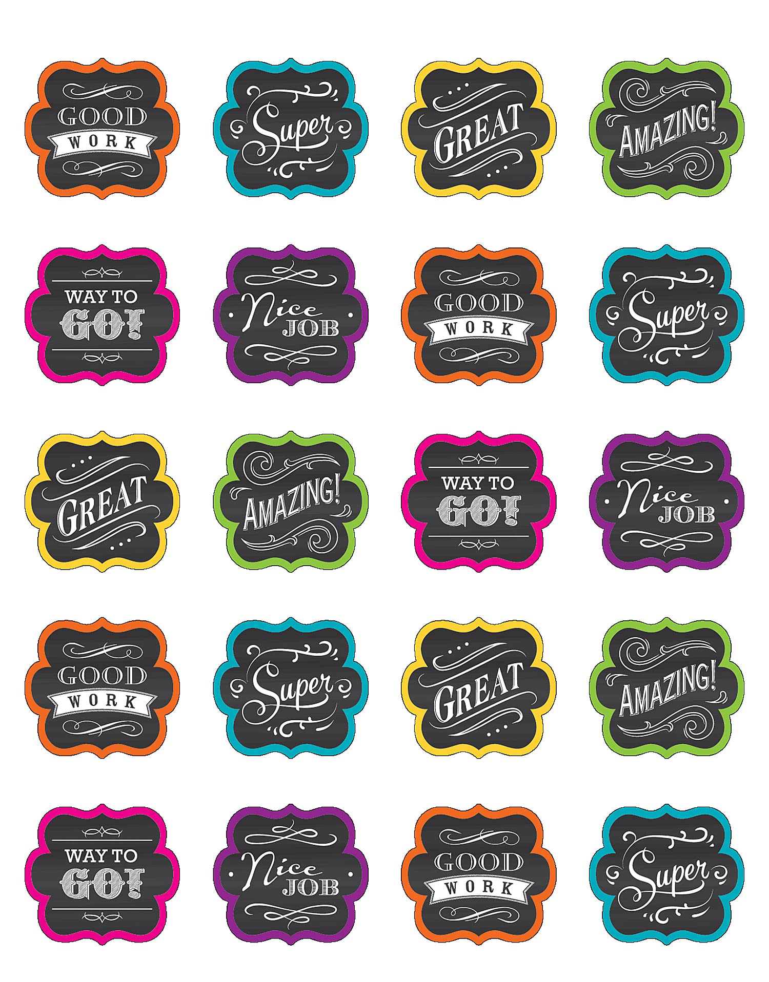 Book Cover Teacher Created Resources (5618) Chalkboard Brights Stickers
