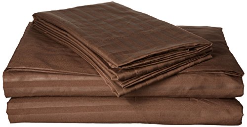 Book Cover Millenium Linen King Size Bed Sheet Set - Coffee - 1600 Series 4 Piece - Deep Pocket - Cool and Wrinkle Fre e - 1 Fitted, 1 Flat, 2 Pillow Cases